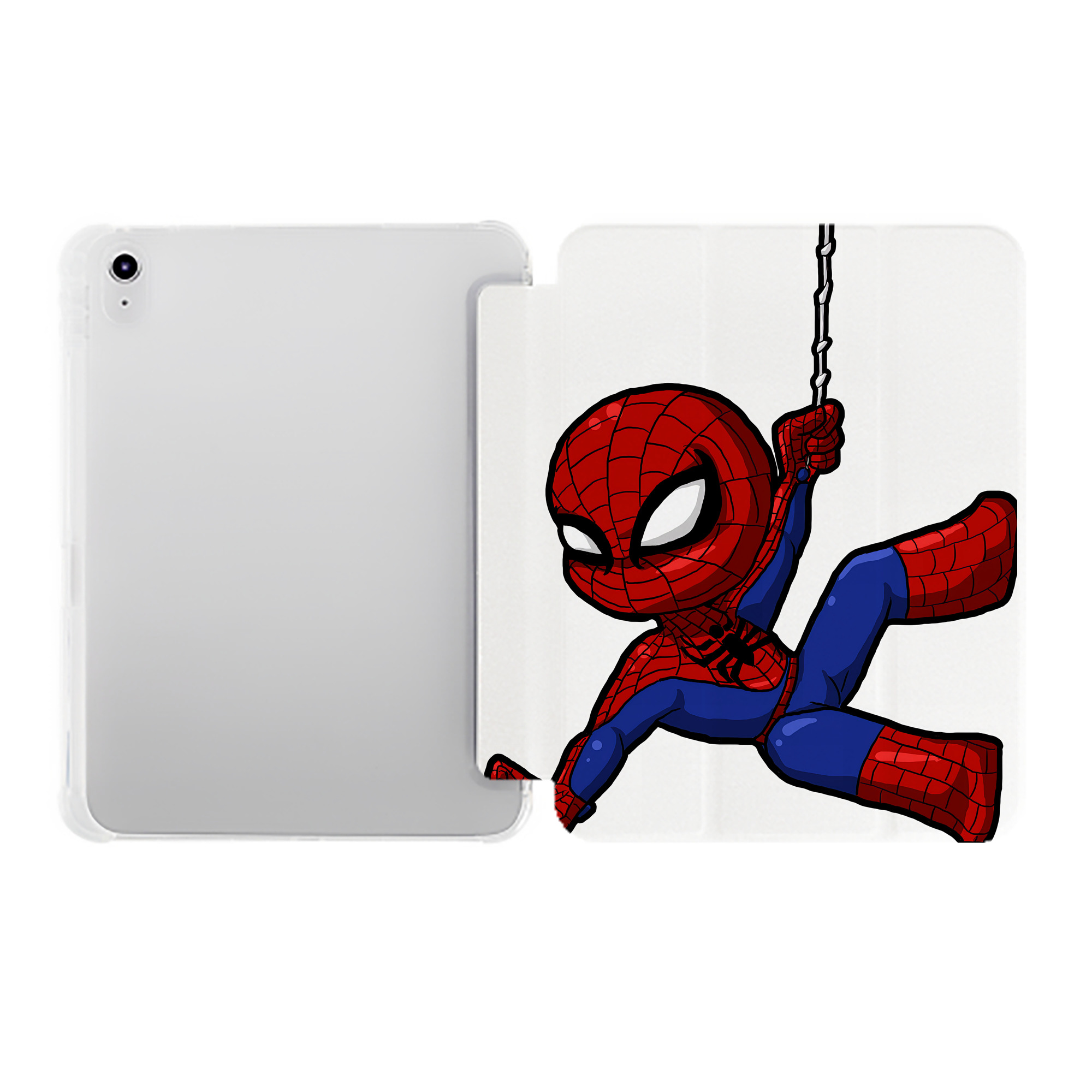 （画像用） Spider Man スパイダーマン IPad ケース ペン収納付き 三つ折りスタンド PUレザー×シリコン 対応機種9.5/10.5/10.9インチ